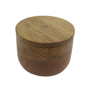 Boîte de rangement de cuisine au design personnalisé avec couvercle Boîtes de rangement faites à la main de taille standard en bois de couleur marron Vente en gros en vrac - Product Image 3
