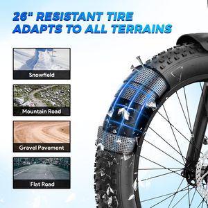 M2 Pro bici elettrica 12V 70Ah batteria telaio in alluminio 24 ''grasso pneumatico Ebike 12 velocità 36mph 85 miglia - Product Image 6