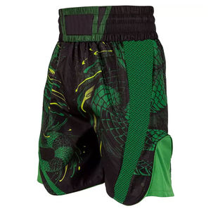 กางเกงมวยไทยคิกบ็อกซิ่งแบบซับลิเมชั่นพิมพ์โลโก้ตามสั่ง ขายส่ง คุณภาพสูง น้ำหนักเบา แห้งเร็ว - Product Image 4