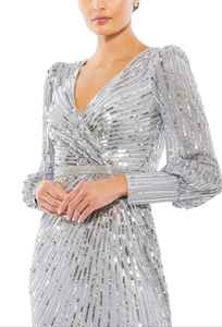 Vestido de noche Poly-Mesh bordado perlas rebordear fiestas antiestáticas elegante vestido de cóctel para mujer transpirable de longitud completa - Product Image 6