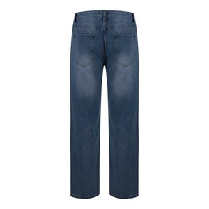 Jeans cargo hommes lâche droit Baggy pantalon de nettoyage hip hop Streetwear Skateboard neutre denim jambe large Denim pantalon - Product Image 3