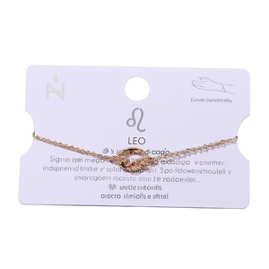 Pulsera con Dije de León, Chapada en Oro, Acero Inoxidable, Circonita Cúbica, Joyería Fina Minimalista - Product Image 2