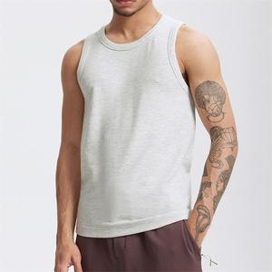 2025 été nouveaux hommes haute rue Style sans manches débardeur gilet gilet en détresse frit couleur Patch hommes sans manches - Product Image 4