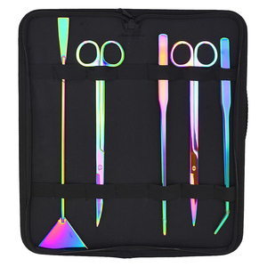 Kit de Herramientas para Acuarios - Herramientas RAINBOW de Acero Inoxidable Reutilizables, Pinzas, Tijeras para Plantas 2026 - Product Image 1