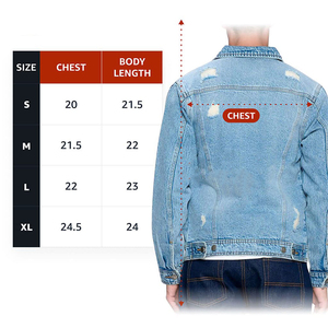 Veste en jean en détresse Prix raisonnable Veste en jean pour homme Tenue de bonne qualité Veste en jean pour hommes - Product Image 3