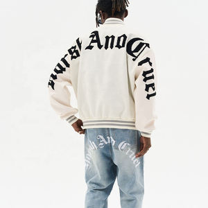 Chaqueta universitaria de gran tamaño High Street para hombre personalizada para invierno de talla grande con decoración bordada - Product Image 5