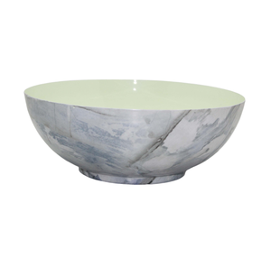 Dernier modèle Bol à salade de forme ronde en métal blanc Meena et fer Lot de 2 pour mariage et décoration de table - Product Image 1