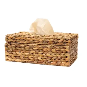 Factory Sale Seagrass Rattan Basket Napkin Box Customized Bamboo Rattan Tissue Paper Storage Basket Top Supplier India