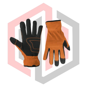 Guantes de Mecánico con Palma Reforzada, Protección de Seguridad para las Manos, Personalizados, de Cuero Dividido, Antivibración, Antideslizantes, Anticorte, para Bomberos - Product Image 4