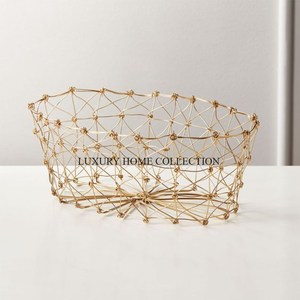 Atractiva nueva cesta de frutas y pan de hierro con detalles de inspiración vintage para elevar la decoración de su cocina a precio de venta - Product Image 2