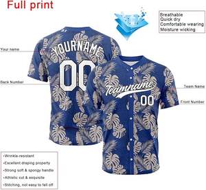 เสื้อเบสบอลแบบสั่งทำเสื้อ100% โพลีเอสเตอร์สีทึบพิมพ์ชื่อและหมายเลขโลโก้ได้ตามต้องการสำหรับเล่นกีฬา - Product Image 2