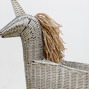 Artex Dong Thap Unicorn-shaped Wicker <b>Storage</b> Baskets Woven Animals Decorative Handmade Organizer for <b>Gardening</b> and Arrangement - Product Image 6