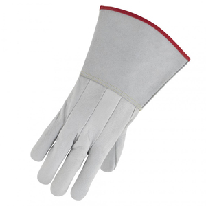 Venta al por mayor de guantes de soldadura de cuero de piel de cabra negro de calidad superior/Nuevo último diseño 2025 Guantes de soldadura - Product Image 3
