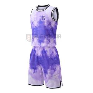 Uniforme de baloncesto personalizado de alta calidad, el mejor diseño, ropa deportiva para exteriores, Material de poliéster, sublimación de talla grande para adultos - Product Image 2