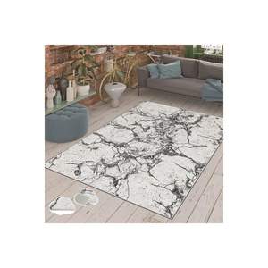 Alfombra con patrón de mármol gris Producto impreso digitalmente - Product Image 2