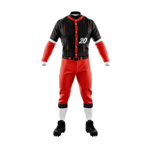 Ensemble d'uniformes de baseball de bonne qualité, séchage rapide, 100% polyester, impression de logo personnalisée, ensemble d'uniformes de baseball - Product Image 2