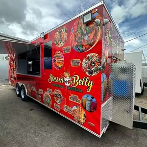 Durable Stainless Steel Aluminum Mobile Food Truck Fast Food Trailer <b>Ice</b> <b>Cream</b> Chips BBQ Fully Equipped Fiberglass Construction - Product Image 6