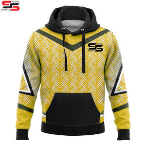 Sweats à capuche de hockey sur glace pour adultes avec broderie sergé et logo personnalisable par sublimation vêtements de sport avec logos personnalisables - Product Image 3