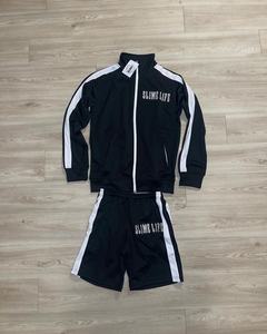 Ensemble de survêtements pour hommes, vestes et shorts zippés à rayures latérales, survêtement de haute qualité, jogging décontracté personnalisé - Product Image 4