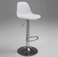Tabouret de bar simple et moderne pour la maison Chaise en fer à hauteur réglable avec dossier haut pour la réception et le salon en plein air