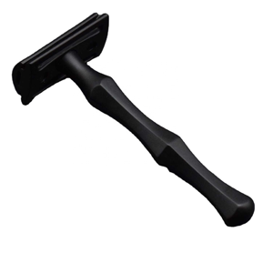 Rasoir de sécurité professionnel noir à double tranchant pour hommes, rasoir manuel réutilisable avec lame en acier inoxydable tranchante - Product Image 1