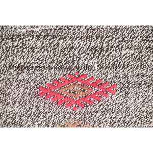 Alfombra Turca Vintage, Alfombra Pequeña de 2.2x3.37 pies, Alfombra de Lana con Diseño Floral en Gris y Rojo - Product Image 5