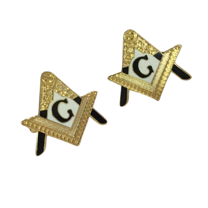 Bouton de manchette Apprentice Blue Lodge A Classic Gold Black Superbes clous personnalisables avec option de différentes couleurs avec logo personnalisé - Product Image 1