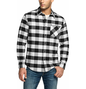 Chemise en flanelle pour homme respirante et anti-rides à col montant, confortable et élégante pour un usage quotidien, printemps 2024 - Product Image 4
