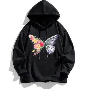 Your Own Style High Quality Private Label Winter Long Printed Streetwear Women's <b>Hoodies</b> Custom Made Low Price <b>Polyester</b>/Cotton - Product Image 1
