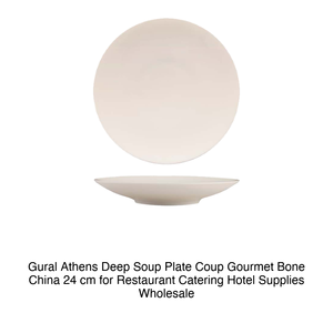 Assiette creuse Gural Athènes en porcelaine fine 24 cm pour la restauration, l'hôtellerie et la vente en gros - Product Image 2
