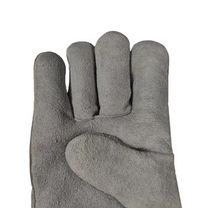 Guantes de soldadura de cuero para protección de manos de alta calidad 100%, guantes de seguridad razonables resistentes al calor personalizados - Product Image 4