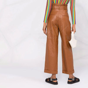 Stylish Women Leather Pant With Smooth Texture And Comfortable Design For Trend Inspired Outfit Styling - Product Image 4