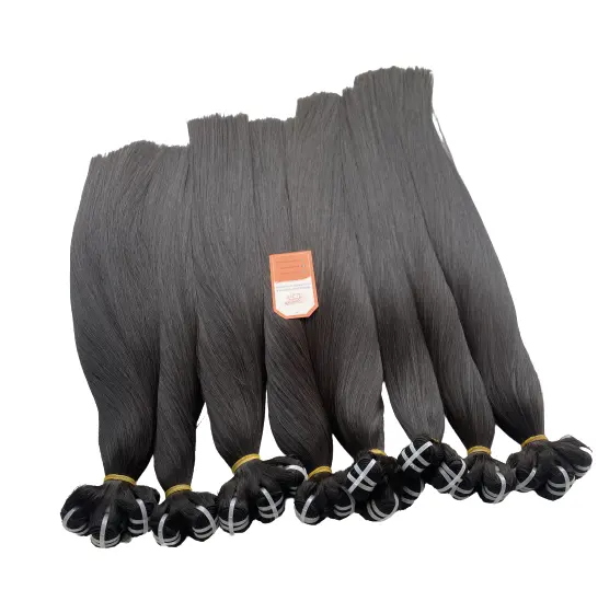 Unprocessed Weft Hair Extensions 100% Virgin Cuticle Aligned Vietnamese Human Hair Natural Color