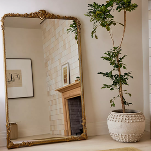 Ornate Baroque <strong>Gold</strong> Floor <strong>Mirror</strong> Full Length <strong>Vintage</strong> Antique Wood Frame <strong>Mirror</strong> Luxury Home Decor Standing <strong>Mirror</strong> French Style - Product Image 1