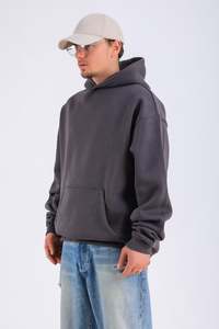 Sweat-shirt à capuche long surdimensionné pour homme en molleton 100% coton, personnalisé OEM, avec poche, tendance hiver 2024, logo brodé, qualité supérieure - Product Image 3