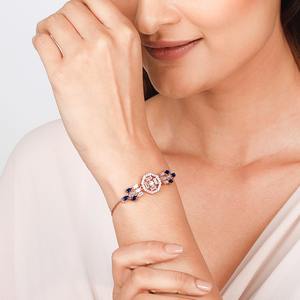 Colección Anushka Sharma, Elegante Brazalete de Plata 925 en Oro Rosa, Diseño de Cadena y Eslabones Finos - Product Image 1