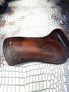 Porte-couteau pliant de poche en cuir à gauche pour couteau d'extérieur, couteaux de survie - Product Image 5