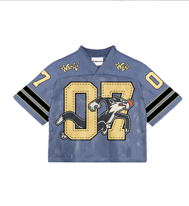 ชุดฟุตบอลอเมริกันวินเทจแบบย้อนยุคเสื้อเจอร์ซีย์สำหรับผู้ชายไซส์ใหญ่พิเศษพิมพ์ซับลิเมชันตามสั่ง - Product Image 3