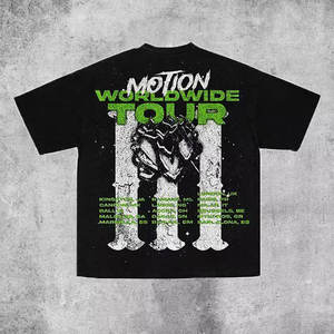 T-shirt coupe Boxy à manches courtes simple et personnalisé T-shirt coupe Boxy à impression personnalisée en coton lourd - Product Image 2