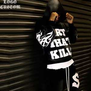 Sudadera Moderna con Apliques y Lavado Ácido, Totalmente Personalizable, Algodón Grueso, Proveedor Personalizado - Product Image 2