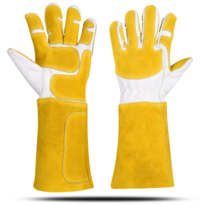 Guantes de trabajo de jardín antideslizantes industriosos Resistente al calor Piel de cabra de vaca Características de soldadura de cuero dividido Piel de cabra de vaca Cuero dividido - Product Image 1
