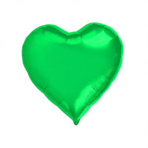 Globos de Corazón Metalizados Verdes para Fiesta, 18 Pulgadas, Bolsa de 12 Unidades - Product Image 2