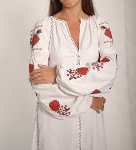 Vestido Maxi Casual de Algodón 100% Natural Lavable para Mujer, Bordado a Mano con Cinturón, Botones, Cuello Chino y Manga Corta 2026 - Product Image 4