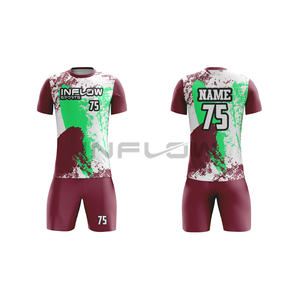 100% maillots de football respirants en polyester Sublimation à séchage rapide impression personnalisée ensembles d'entraînement d'équipe de football Service OEM disponible - Product Image 2
