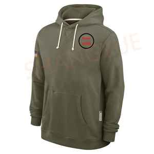 Sudadera con Capucha de Fútbol para Hombre, de Invierno, 100% Algodón, Estilo Casual, Color Oliva, Ecológica y Transpirable, Servicio Personalizado - Product Image 1