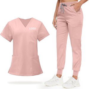 Uniformes quirúrgicos Mujer Enfermería Conjuntos Top + Pantalón Artículos Uniforme médico Scrubs Salón de belleza clínico Trajes de hospital - Product Image 3