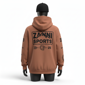 Sudadera con Capucha para Mujer, Algodón Premium, Felpa de Poliéster, GSM Suave y Cálido, Color Marrón, Logotipo Personalizado con Serigrafía, Sudadera Básica para Mujer - Product Image 2