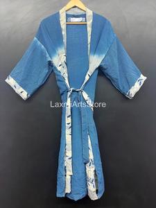 Handmade Floral Crepe Silk <b>Kimono</b> Robe for <b>Women</b> | Soft Comfortable Summer Bathrobe V-neck Elastic Waist | Vintage Luxury Resort - Product Image 5