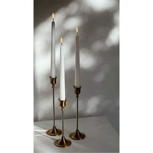 Bougeoir en forme de branche de gui en or de luxe |   Candélabre en métal décoratif pour centre de table de mariage, feuille botanique, bougie - Product Image 6