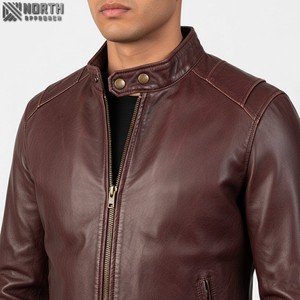 100% Material de cuero camuflaje frontal personalizado manga completa ropa de calle profesional chaqueta de bombardero de corredor para hombre gran oferta - Product Image 4